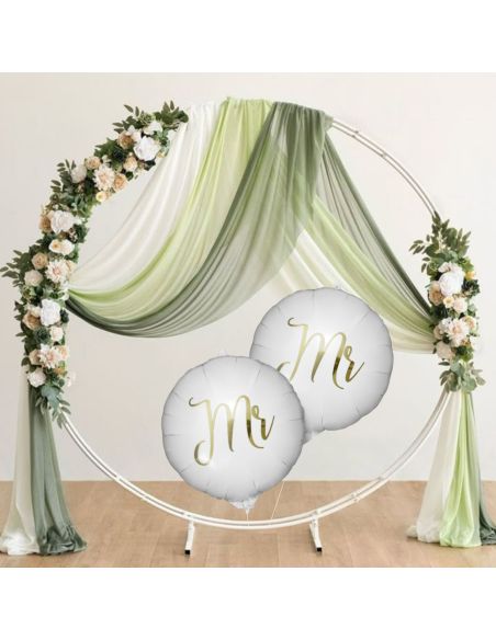 Pack de 2 Ballons Métalliques Vive les Mariés " Couples"