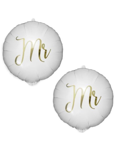 Pack de 2 Ballons Métalliques Vive les Mariés " Couples"