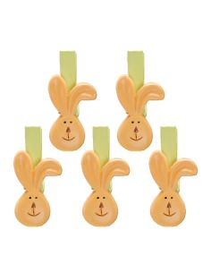 5 CLIPS TETE LAPIN 2,5H4,5CM