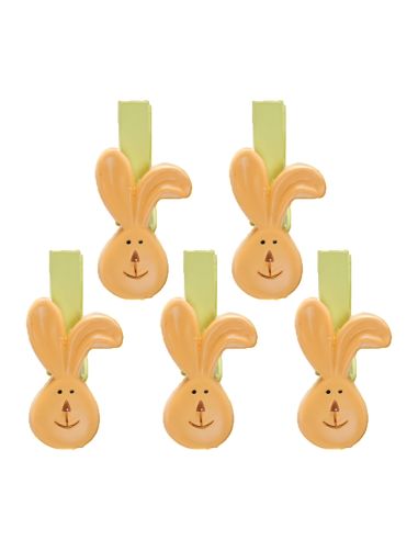 5 CLIPS TETE LAPIN 2,5H4,5CM