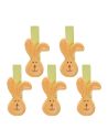 5 CLIPS TETE LAPIN 2,5H4,5CM