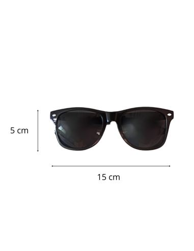 Pack de 5 Paires de Lunettes Soleil en Plastique EVG Adulte - Couleur : Noire