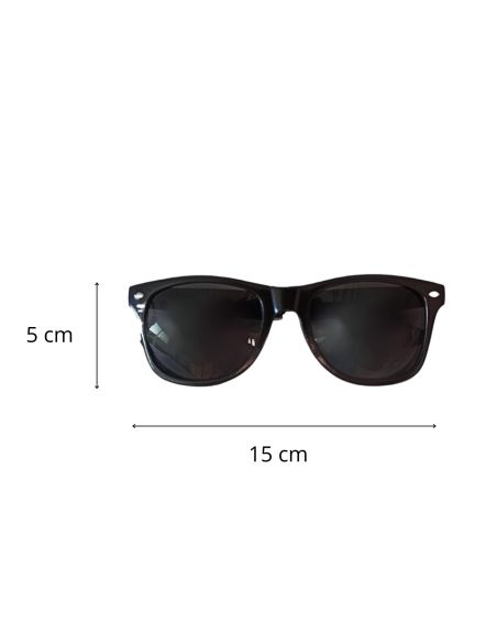 Pack de 5 Paires de Lunettes Soleil en Plastique EVG Adulte - Couleur : Noire