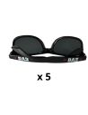 Pack de 5 Paires de Lunettes Soleil en Plastique EVG Adulte - Couleur : Noire