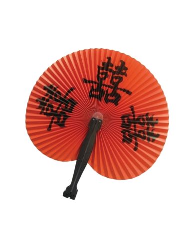 Ã‰ventail signes chinois - couleur alÃ©atoire - Ã˜ 23 cm