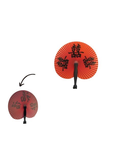 Ã‰ventail signes chinois - couleur alÃ©atoire - Ã˜ 23 cm