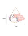 Plaque à suspendre Princesse Licorne - Dimensions : 21 x 12,5 x 0,5 cm