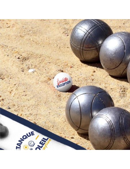 Lot de 3 Cochonnets Pétanque Club - Couleurs : Bleu, Blanc, Jaune