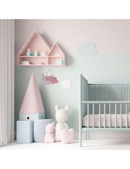 Plaque à suspendre Cygne Petite Princesse - Dimensions : 18 x 12 x 0,5 cm