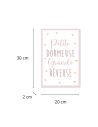 Toile Décorative Murale Petite Dormeuse Grande Rêveuse - Dimensions : 30 x 20 x 2 cm