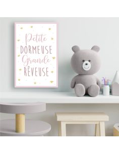 Toile Décorative Murale Petite Dormeuse Grande Rêveuse - Dimensions : 30 x 20 x 2 cm 2