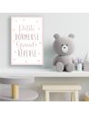 Toile Décorative Murale Petite Dormeuse Grande Rêveuse - Dimensions : 30 x 20 x 2 cm