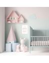Toile Décorative Murale Petite Dormeuse Grande Rêveuse - Dimensions : 30 x 20 x 2 cm