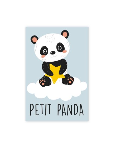 Toile Décorative Murale Petit Panda - Dimensions : 30 x 20 x 2 cm