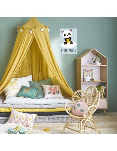 Toile Décorative Murale Petit Panda - Dimensions : 30 x 20 x 2 cm