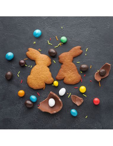 Lot de Quatre Emporte-pièces de Pâques en Inox