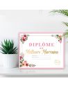 Cadre murale "Diplôme de la Meilleure Marraine" - Dimensions : 26 x 21 x 1,5 cm
