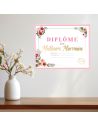 Cadre murale "Diplôme de la Meilleure Marraine" - Dimensions : 26 x 21 x 1,5 cm