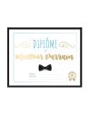 Cadre Diplôme du Meilleur Parrain - Dimensions :  25,5 x 21 x 1,5 cm