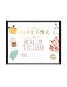 Cadre murale "Diplôme du Meilleur Cuisinier" - Dimensions : 26 x 21 x 1,5 cm