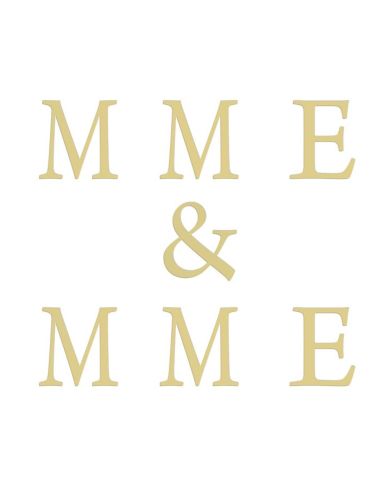 Stickers Lettres Dorées " Mr & Mme , Mr & Mr ou Mme & Mme"