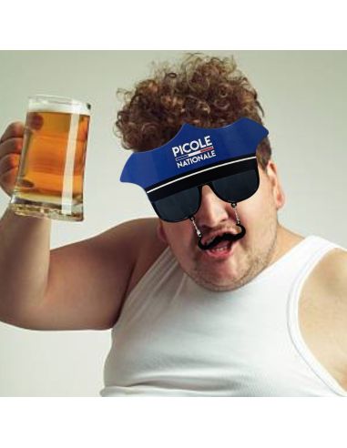 Lunettes "Picole Nationale" à Képis et Moustache Intégrée