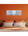 Toile sur Cadre en Bois Horizontale Bouddha Graphic Zen - Dimensions : 90 x 30 cm - 2 Modèles Disponibles