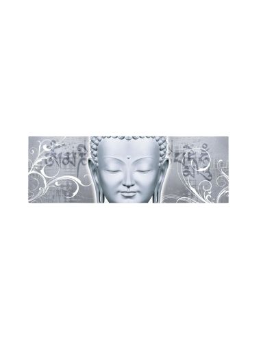 Toile sur Cadre en Bois Horizontale Bouddha Graphic Zen - Dimensions : 90 x 30 cm - 2 Modèles Disponibles