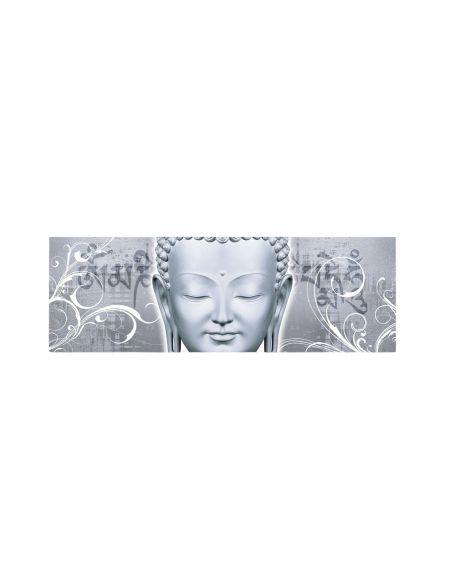 Toile sur Cadre en Bois Horizontale Bouddha Graphic Zen - Dimensions : 90 x 30 cm - 2 Modèles Disponibles