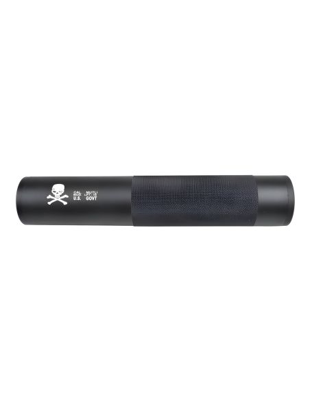 Silencieux Pour Réplique Airsoft 190x35mm Tête de Mort U.S. GOVT (Cyma)