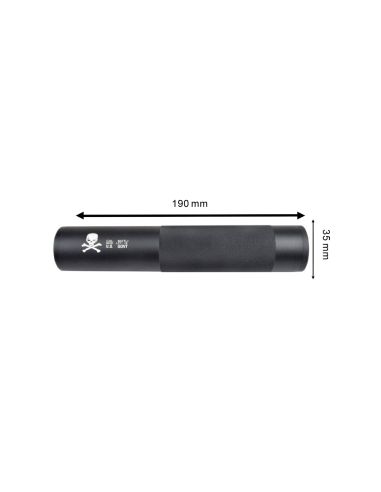 Silencieux Pour Réplique Airsoft 190x35mm Tête de Mort U.S. GOVT (Cyma)