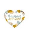 Magnet en Forme de Coeur "Maman Je T'Aime" - Dimensions : 8 x 8 cm
