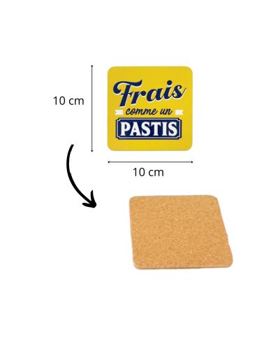 Lot de 4 Dessous de Verre Pastis