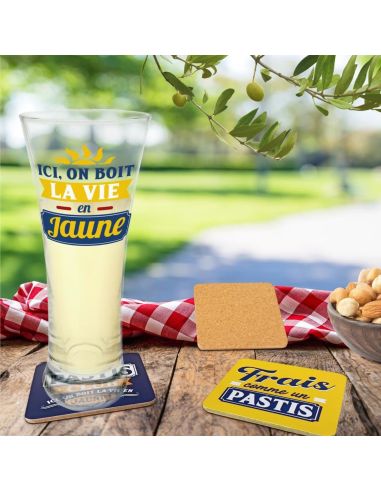 Lot de 4 Dessous de Verre Pastis