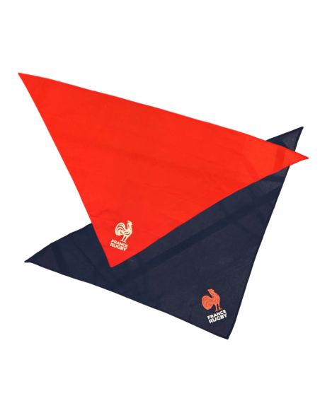 Foulard Supporter Equipe de France de Rugby - Couleurs : Bleu ou Rouge