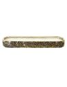 Bougie Parfumée 6 Mèches Céramique Martelé Dorée - Senteur Cachemire  - Dimensions : 40 x 11 cm