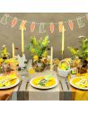 Guirlande 10 Fanions Motif Lapins et Carottes - Longueur : 3 mètres