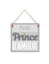Plaque Murale en Bois à Suspendre " Petite Prince d'Amour"