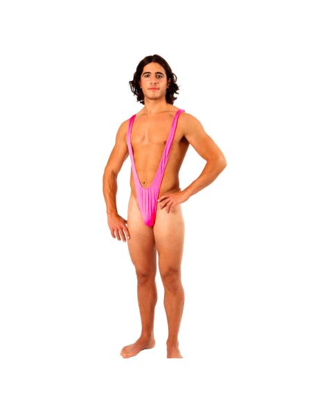 Maillot de bain pour homme Mankini Rose - Taille unique - Matière : Polyester 