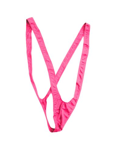 Maillot de bain pour homme Mankini Rose - Taille unique - Matière : Polyester 
