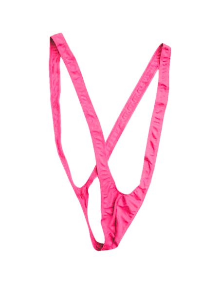 Maillot de bain pour homme Mankini Rose - Taille unique - Matière : Polyester 