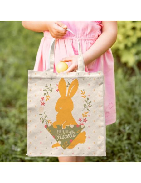 Sac à Oeufs de Pâques Ma Petite Récolte - Dimensions : 41 x 22 cm