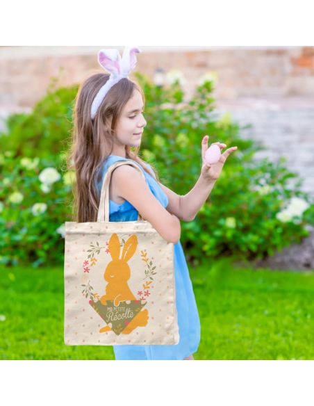Sac à Oeufs de Pâques Ma Petite Récolte - Dimensions : 41 x 22 cm