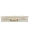 Urne Motif Calice en bois et Verre Doré Pailleté - Dimensions : 35 x 7,5 x 30 cm