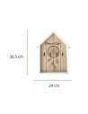 Boite à Clé en Bois en Forme de Maison - Dimensions : 30,5 x 24 x 3 cm - 2 Modèles Disponibles