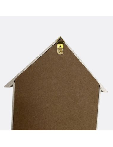 Boite à Clé en Bois en Forme de Maison - Dimensions : 30,5 x 24 x 3 cm - 2 Modèles Disponibles