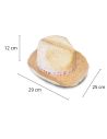 Chapeaux de Paille Panama avec Message Spécial EVJF - Dimensions : 29 x 25 x 12 cm