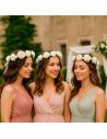 Couronne de Fleurs Blanches Artificielles Pour Mariages