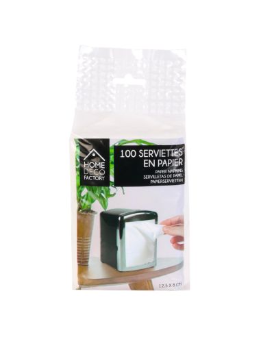 100 Serviettes En Papier Pour Distributeur de serviettes / Dimension : 12 x 8 cm