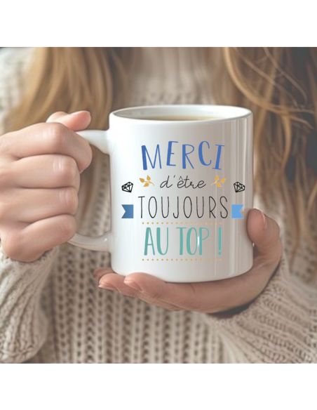 Mug " Merci "- Disponibles en Plusieurs Modèles - Dimensions : 11,5 x 8 x 9,7 cm